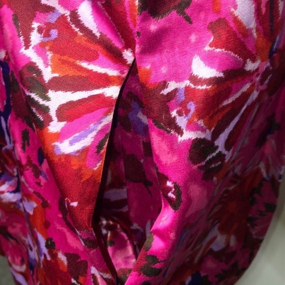 BCBGMaxAriza Floral Begoniacombo Pink Dress 10 - Picture 6 of 13